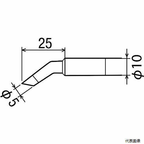太洋電機産業 PX40RT5CJ グット PX4用 替こて先 5CJ(4.0)