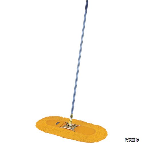 ※こちらの商品はメーカーからの直送につき、代引き不可商品となります。 ※大型商品のため、発送後到着迄に時間かかることがございます。 　ご到着の日時はお手元の送り状に記載された番号からご確認下さい。 ※日時・時間指定はできません。 【特長】 ●帯電材を塗布した化学モップです。 ●レーヨン配合で高耐久です。ホコリもパワフルにキャッチできます。 【用途】 ●体育館、フロア、廊下などの広い場所の床そうじに。 【仕様】 ●幅(mm)：640 ●長さ(mm)：1480 ●色：青/オレンジ ●帯電剤塗布済 【材質／仕上】 ●柄：スチール ●ヘッド：スチール ●毛：レーヨン55％、綿45％ 【入数】 ●1本 他のサイズはこちら 在庫のない商品は検索に表示されない場合がございます　