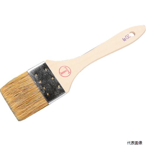【特長】 ●品質の良い豚毛を使用しています。 【用途】 ●油性塗料、接着剤の塗布用。 ●油性塗料・ニス用などに。 【仕様】 ●刷毛幅(mm)：51 ●毛丈(mm)：40 ●玉厚(mm)：5 ●全長(mm)：205 ●適合塗料：油性塗料 ●形状：平 【材質／仕上】 ●毛材：豚毛 ●柄：木 【入数】 ●1本 他のサイズはこちら 在庫のない商品は検索に表示されない場合がございます　