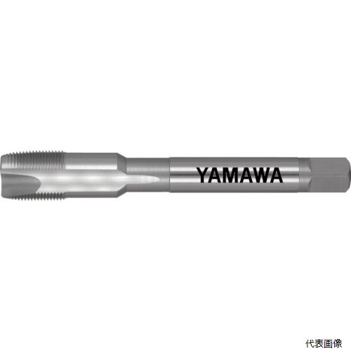 【特長】 ●食付き部の切刃側の溝を斜めに削りとって、切りくずが前方に送り出されるようにしてあるので、切りくずによる障害が無く通り穴に最適です。 ●ストレート溝が浅いので強度が高いです。 【用途】 ●通り穴加工用。 ●被削材：中炭素鋼、高炭素鋼に。 【仕様】 ●精度：P2 ●精度表記：P級 ●呼び寸法：UNEF3/8 ●ねじ長さ(mm)：13 ●全長(mm)：75 ●シャンク径(mm)：7 ●シャンク四角部(mm)：5.5 ●下穴径(mm)：8.81 ●山数：32 ●食い付山数：5山 ●加工ねじ：ユニファイねじ ●表面処理：ノンコーティング ●溝数：3 ●シャンクの長さ(mm)：38 ●シャンク四角部の長さ(mm)：8 【材質／仕上】 ●高速度工具鋼（HSS） 【入数】 ●1本 他のサイズはこちら 在庫のない商品は検索に表示されない場合がございます