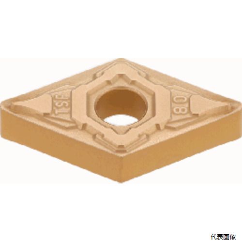 【特長】 ●耐摩耗性に優れた材種です。 ●高速切削において、優れた性能を発揮します。 【用途】 ●旋削加工用。 【仕様】 ●適合被削材：鋼 ●チップ形状：ネガ、55°ひし形、穴付き ●切刃長L(mm)：15.5 ●厚さS(mm)：4.76 ●コーナ半径RE(mm)：0.4 ●適合ホルダ：ADJNR / L.DDJNR / L.PDJNR / L.MDJNR / L.A-PDUNR / L.A-ADUNR / L.T-PDUNR / L.S-PDUNR / L.A-PDZNR / L.S-PDZNR / L.ADPNN.PDPNN.MDPNN.ADQNR / L.DDQNR / L.PDQNR / L.C-ADJNR / L.C-ADNNN.C-PDJNR / L.PDJNR / L-CHP.C-ADUNR / L-INmC-PDJNR / L-CHP.S-DDUNR / L-H.C-ADQNR / L.C-ADUNR / L ●切れ刃長さ(mm)：15.5 ●内接円(mm)：12.7 ●穴径(mm)：5.16 ●旋削用ネガチップ(仕上げ用)DNMG-TSF 【入数】 ●10個 他のサイズはこちら 在庫のない商品は検索に表示されない場合がございます