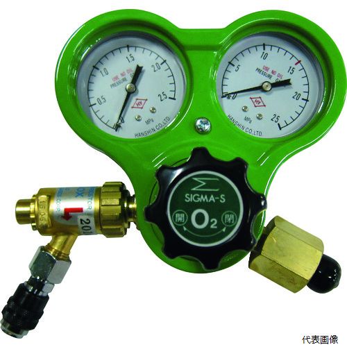 【特長】 ●逆火防止器付 ●ホースはカプラ接続 【用途】 ●溶接溶断用酸素ボンベレギュレーター用。 【仕様】 ●流体：酸素 ●1次側使用圧力(MPa)：2〜15 ●2次側使用圧力(MPa)：0.2〜0.99 ●型式：関東式 ●酸素用レギュレーター逆火防止器付、カプラ式 【入数】 ●1丁 他のサイズはこちら 在庫のない商品は検索に表示されない場合がございます