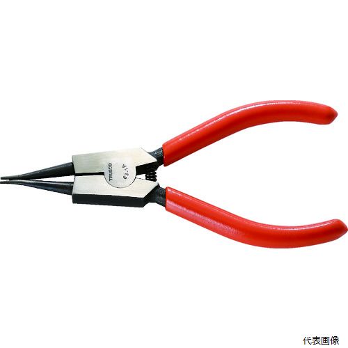 トラスコ 63-1A TRUSCO スナップリングプライヤー 軸用 Φ1.0 直爪63型