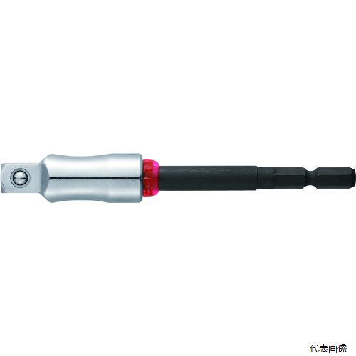 【特長】 ●耐久性が5倍向上しています。(同社従来品ソケットアダプターシリーズとの比較) ●軸部に樹脂で一体成形したものを圧入することで、打撃時におこる軸部への応力集中を緩和します。 ●レンチ用ソケットが使えます。 【用途】 ●機械・自動車のメンテナンス、ラックやスチール物置の組み立て、ソーラーパネル施工、鉄骨建築の骨組施工、耐震金物の施工など耐久性が必要な現場などに。 【仕様】 ●差込角(mm)：9.5 ●軸寸法(mm)：6.35 ●全長(mm)：110 ●外径(mm)：9.5 ●シャンク径(mm)：6.35 ●ロングタイプ ●40Vインパクト対応 ●特許登録済 【材質／仕上】 ●本体：クロムバナジウム鋼(Cr-V) ●軸：ビット材 ●ダンパー：樹脂 【注意】 ●動力工具の取扱説明書をよく読んでご使用ください。 ●作業時は、必ず保護メガネを着用してください。 ●ビットの取り付け・交換は、動力源を確実に遮断して行ってください。 ●割れ、欠け、摩耗、変形などの異常が認められた場合には使用しないでください。 ●動力工具に取り付けての空回転は絶対におこなわないでください。 【入数】 ●1個 他のサイズはこちら 在庫のない商品は検索に表示されない場合がございます