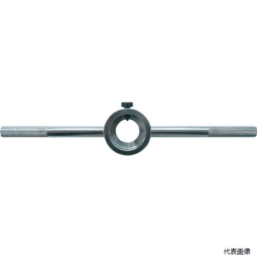 【特長】 ●丸ダイス用一文字タイプハンドルです。 【用途】 ●ダイス立て用。 【仕様】 ●適合ダイス外径寸法(mm)：38 ●全長(mm)：310 【材質／仕上】 ●亜鉛ダイカスト（ZDC-2） 【注意】 ●提供不可：chemSHERPA、SDS 【入数】 ●1個 他のサイズはこちら 在庫のない商品は検索に表示されない場合がございます　