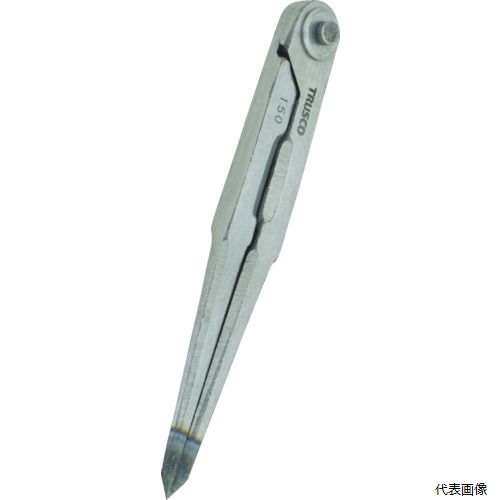【特長】 ●線を分割または等分するのに用います。 ●ケガキ作業用です。 ●全長(mm)：250 ●コンパスの円直径(mm)：380 ●硬度：先端焼入部：HRC40 【材質／仕上】 ●本体：機械構造用炭素鋼（S50C） 【注意】 ●提供不可：chemSHERPA、SDS、ミルシート 【入数】 ●1本 他のサイズはこちら 在庫のない商品は検索に表示されない場合がございます　