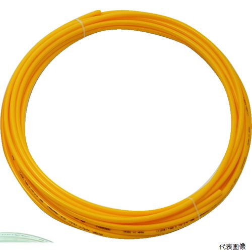 トラスコ TEN-10-10-Y TRUSCO ポリウレタンチューブ 10X6.5mm 10m巻 イエロー