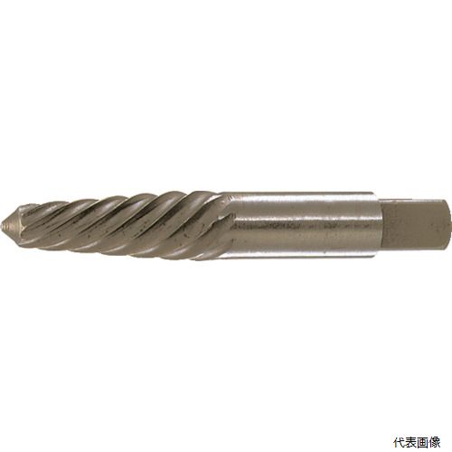 【特長】 ●破損ボルト、パイプなどの除去に使用します。 ●ねじ穴の中で折れ込んだボルトもねじ穴を傷めずに抜き取れます。 ●小ねじの頭部のプラスやマイナスの溝がつぶれたとき、抜き取りが困難だった小ねじも簡単に除去できます。 ●六角ボルトの頭の角がつぶれたり、中途で折れ込んだボルトも下穴をあけることにより楽に除去できます。 【用途】 ●折れ込んだボルトやパイプの抜き取りに。 【仕様】 ●使用パイプ寸法：1/4 ●全長(mm)：86 ●使用ドリル下穴寸法(mm)：9.2 ●先端径(mm)：8.7 ●元径(mm)：13.5 ●適合タップハンドル：TH-13 ●使用ボルトねじ(mm)：17.0〜24.0 ●ラセン型(右ボルトねじ専用) 【材質／仕上】 ●中炭素鋼（S45C） 【注意】 ●焼き入れされたボルトやステンレスボルトには使用できません。 ●下穴作業後に、ネジが折れた部分に潤滑油をご使用し浸透させてください。 ●提供不可：chemSHERPA、SDS 【入数】 ●1本 他のサイズはこちら 在庫のない商品は検索に表示されない場合がございます　