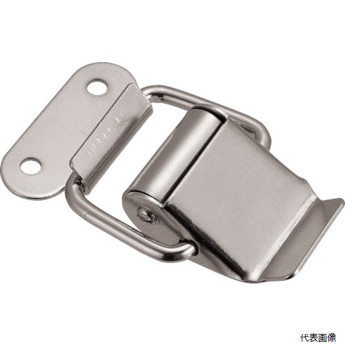 【特長】 ●標準タイプのパッチン錠です。 【仕様】 ●本体取付穴寸法(mm)：3.3 ●受け穴寸法(mm)：3.3 【材質／仕上】 ●冷間圧延鋼板（SPCC） ●表面処理：ニッケルメッキ仕上げ 【入数】 ●1PK/4個 他のサイズはこちら 在庫のない商品は検索に表示されない場合がございます　