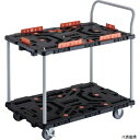 (代引き不可) トラスコ BT924KJ3S2-E100T TRUSCO 連結式樹脂製2段台車 ビートル 900X600 自在3輪 内2輪ストッパー付 コボレ止...