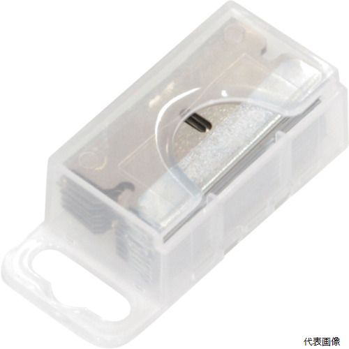 【特長】 ●ステッカースクレーパー(STSC-40)用の替刃10枚入りです。 ●替刃収納ケース付です。 ●ステッカースクレーパー(STSC-40)用の替刃です。 【仕様】 ●刃幅(mm)：40 ●刃長(mm)：21 ●刃厚(mm)：0.25 ●刃幅：40mm、10枚入り ●刃厚：0.25mm 【材質／仕上】 ●構造用鋼、樹脂 【入数】 ●1Pk/10枚 他のサイズはこちら 在庫のない商品は検索に表示されない場合がございます　