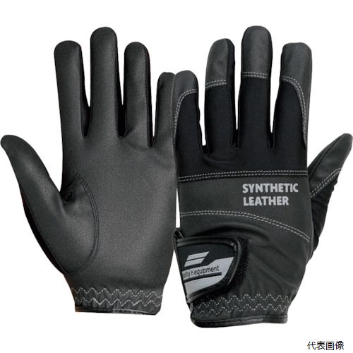 おたふく K-81-BK-LL 軽作業用PU手袋 ライト ブラック LL