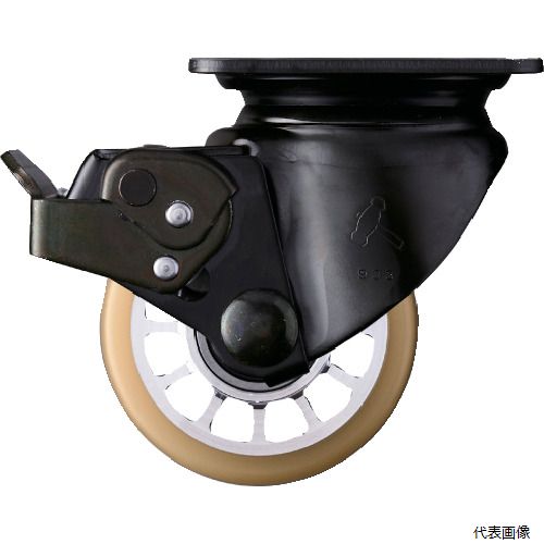 乐天商城 - ハンマーキャスター 545S-BAU75 ハンマー 低床重荷重用旋回式ウレタン車輪(アルミホイール・ボールベアリング)75mm ストッパー付