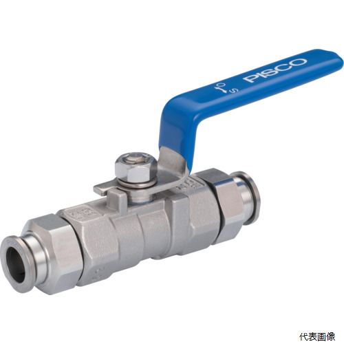 【特長】 ●接液部の材質にSUS316相当(SUS316またはCF8M)を使用しています。 ●ハンドル固定のステムが外れない構造を採用しました。 ●入出力をどちらの方向でも取付可能です。 ●レデユーストボアタイプです。 ●スマートな配管を可能にする、SUS316製ワンタッチ継手を付属しました。 【仕様】 ●高さ(mm)：50 ●使用圧力(MPa)：1.0 ●使用温度範囲(℃)：-5〜150 ●使用流体：空気、水（条件有）、その他薬品など（条件有） ●チューブ外径(mm)：10 ●適合チューブ外径D(mm)：10 ●ポート適合チューブ外径(mm)：10 ●最高使用圧力(MPa)：5.5 ●使用真空圧力(kPa)：-100 【材質／仕上】 ●本体：ステンレス(SUS316相当) ●ボール：ステンレス(SUS316相当) ●ボールシート：フッ素樹脂(PTFE) ●ハンドル：ステンレス(SUS304相当) 【入数】 ●1個 他のサイズはこちら 在庫のない商品は検索に表示されない場合がございます　
