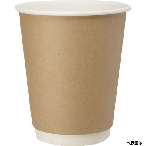 シモジマ 004537003 HEIKO 二重断熱カップ 8オンス 口径80mm クラフト 25個入り