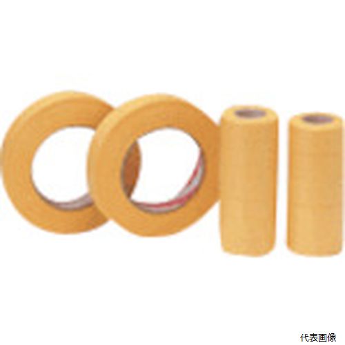 【特長】 ●平面紙を使用した、和紙マスキングテープです。 ●150℃、30分程度の環境下でも糊のこりしにくく、表面保護や仮固定用途にもご利用頂けます。 【用途】 ●各種工業製品塗装マスキング用。 ●車両用塗装マスキング用。 ●建築内装マスキング用。 ●保護用途用。 【仕様】 ●色：黄 ●幅(mm)：30 ●長さ(m)：18 ●厚さ(mm)：0.08 ●使用温度範囲(℃)：150 ●粘着力(N/10mm)：1.06 ●引張強度(N/10mm)：28.6 ●粘着力(N/25mm)：2.65 ●引張強度(N/25mm)：71.5 ●紙管サイズ(mm)：25.4 ●4巻入り 【材質／仕上】 ●基材：平面紙 ●粘着剤：アクリル系 【注意】 ●この商品は、一般消費者様向けの製品ではないため、表示や取扱説明書などが一般消費者様向けに表記・同梱されておりません。 【入数】 ●1PK/4巻 他のサイズはこちら 在庫のない商品は検索に表示されない場合がございます　
