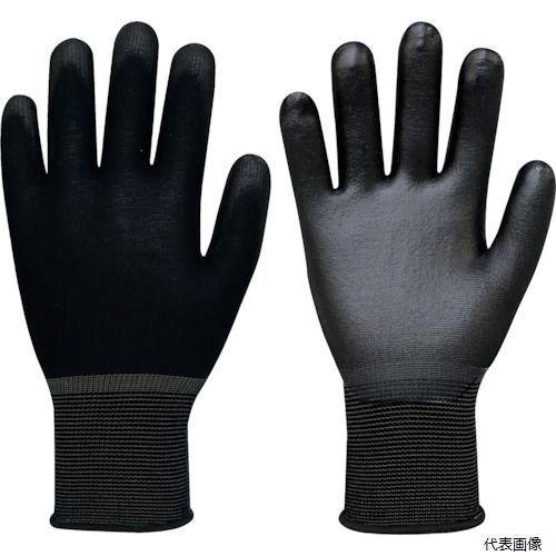 【スタンプラリー】福徳産業 406-L-BLK 福徳 ガムテープが付きにくいPU ブラック L