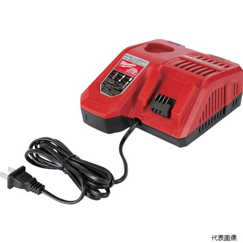 【特長】 ●M18バッテリー(2.0Ah、5.0Ah、HB3.0Ah、HB8.0Ah、HB12.0Ah)、M12バッテリー(2.0Ah、3.0Ah、4.0Ah、6.0Ah)全てのバッテリーを充電できます。 【仕様】 ●種類：充電器 ●適合機種：M12シリーズ、M18シリーズ ●電源(V)：単相100 ●消費電力(W)：155 ●充電可能電圧：12V/18V ●充電時間：M12B226分、M12B559分、M18HB335分、M18HB887分、M18HB12130分 ●ミルウォーキーM12バッテリー、M18バッテリー 【セット内容／付属品】 ●ケースなし 【入数】 ●1個 他のサイズはこちら 在庫のない商品は検索に表示されない場合がございます　