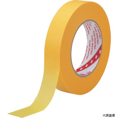 【特長】 ●平面紙を使用した、和紙マスキングテープです。 ●3インチ紙管タイプです。 ●150℃30分程度の環境下でも糊のこりしにくく、表面保護や仮固定用途にもご利用頂けます。 【用途】 ●各種工業製品塗装マスキング用。 ●車両用塗装マスキング用。 ●建築内装マスキング用。 ●保護用途用。 【仕様】 ●色：黄 ●幅(mm)：25 ●長さ(m)：100 ●厚さ(mm)：0.08 ●使用温度範囲(℃)：150 ●粘着力(N/10mm)：1.06 ●引張強度(N/10mm)：28.6 ●引張強度(N/25mm)：71.5 ●紙管サイズ(mm)：76.2 ●スコッチ平面紙マスキングテープ ●※本品番はJANコード[4901690478932](24425x100)の個装仕様品です。 【材質／仕上】 ●基材：平面紙 ●粘着剤：アクリル系 【入数】 ●1巻 他のサイズはこちら 在庫のない商品は検索に表示されない場合がございます　
