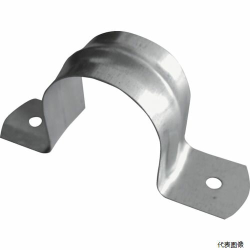 【特長】 ●止め具の汎用品です。 【用途】 ●配管の止め具として。 【仕様】 ●幅(mm)：21 ●厚さ(mm)：0.8 ●高さ(mm)：51 ●呼び径A：48.2 ●取付穴径(mm)：4.2 ●長さ(mm)：94.6 ●適合管径(mm)：48 【材質／仕上】 ●スチール 【注意】 ●提供不可：chemSHERPA 【入数】 ●1袋/10個 他のサイズはこちら 在庫のない商品は検索に表示されない場合がございます　