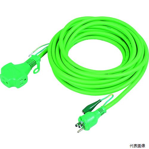 トラスコ TTP-10E TRUSCO トリプルポッキン極太ソフト電線 緑
