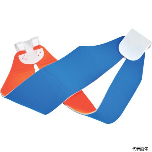 トラスコ HBG90-BR TRUSCO ヘルメットバンド 幅90MM 両面仕様 スカイブルー／蛍光赤