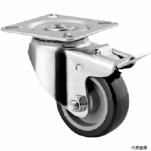 テンテキャスター 1475PAO050P40 プレート式キャスター“AGILA”(ポリウレタン車) φ50 自在式(ホイールロ..