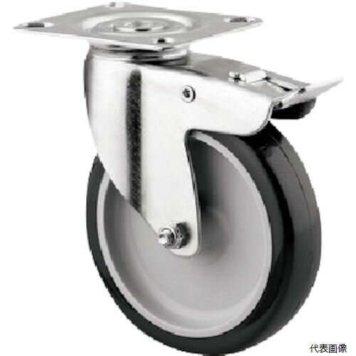 テンテキャスター 1477PAO075P40 プレート式キャスター“AGILA”(ポリウレタン車) φ75 自在式(トータルロ..