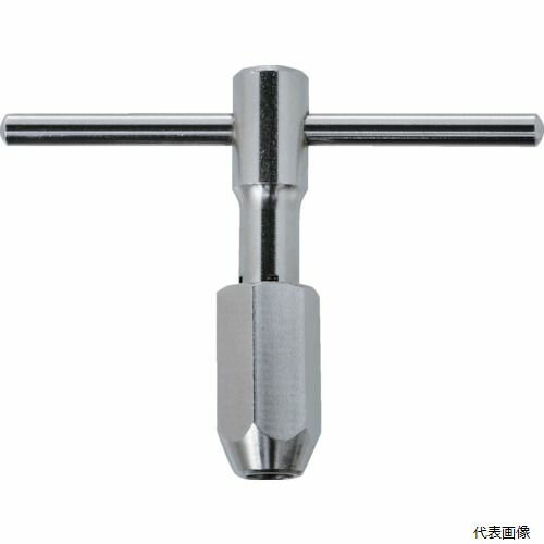 【特長】 ●使いやすいT型ハンドルです。 ●六角軸ビット・六角軸ドリルなどにも使用できます。 【用途】 ●六角軸作業専用。 【仕様】 ●全長(mm)：100 ●全高(mm)：70 ●適合寸法：六角軸6.35 【材質／仕上】 ●スチール 【注意】 ●プライヤーなどで強く締めないとタップが空回りする場合があります。 ●提供不可：chemSHERPA、SDS 【入数】 ●1個 他のサイズはこちら 在庫のない商品は検索に表示されない場合がございます　
