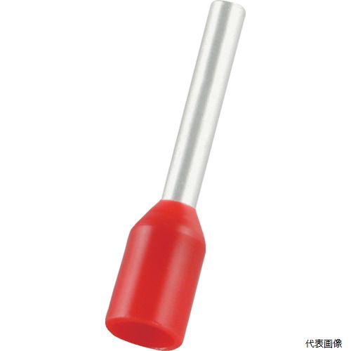 【特長】 ●プッシュイン型のヨーロッパ式端子台に使用されるフェルール端子です。 ●絶縁スリーブは色分けされており、サイズの識別に便利です。 ●電線のばらけを防止します。 【用途】 ●プッシュイン方式の端子台の接続に。 【仕様】 ●電線適合範囲より線［［MM2］］：1.0 ●電線抱合範囲より線(［［MM2］］)：1.0 ●電線適合範囲AWG：18 ●色：レッド ●L(mm)：16.3 ●L1(mm)：10 ●D(mm)：3 ●D1(mm)：1.4 ●D2(mm)：1.7 ●電線適合範囲より線(［［MM2］］)：1.0 ●UL規格相当品 ●耐熱温度：105℃ ●最大電圧：600V 【材質／仕上】 ●銅(すずメッキ) ●絶縁スリーブ：ナイロン 【入数】 ●1袋/100個 他のサイズはこちら 在庫のない商品は検索に表示されない場合がございます　