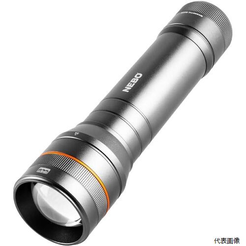 【特長】 ●4つの点灯モードを搭載したパワフルなハンディタイプの懐中電灯です。 ●この懐中電灯の強力なLEDは155メートルを照らすことができます。 ●付属のモード選択ダイヤルで簡単にモードを切り替えることができます。 ●強力なマグネットベースを備え、ハンズフリーで作業ができます。 ●ボディは耐水性・耐衝撃性に優れた航空機級のアルマイト処理を施し、最大1mの落下に耐えられます。 ●IP67等級（完全防塵、1mの水深で30分間の浸水耐性）の防塵・防水規格です。 【用途】 ●夜釣り、キャンプ、登山、アウトドア ●警備の見回り、夜のペットの散歩やウォーキング ●防犯・防災・地震対策・停電時ほか、緊急時に ●低モードは目に負担をかけない明るさのため読書や手元作業に 【仕様】 ●明るさ(lm)：1000(高/ストロボ)、600(中)、60(低) ●外径(mm)：46 ●全長(mm)：180 ●使用電池：単3形アルカリ乾電池×4本(付属) ●最大点灯時間(h)：2(高/ストロボ)／5(中)／20(低) ●保護等級：IP67 ●落下耐久(m)：1 ●電源：単3形アルカリ電池×4本(付属) ●最大点灯時間：2時間(強/ストロボ)/5時間(中)/20時間(弱) 【材質／仕上】 ●アルミニウム 【セット内容／付属品】 ●ストラップ 【入数】 ●1個 他のサイズはこちら 在庫のない商品は検索に表示されない場合がございます　