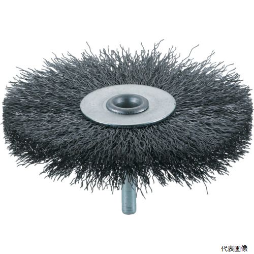 トラスコ TB-6252 TRUSCO 軸付ホイールブラシ φ100X軸6 鋼線 線径0.3