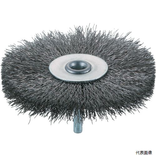 トラスコ TB-6253 TRUSCO 軸付ホイールブラシ φ100X軸6 ステンレス線 線径0.3