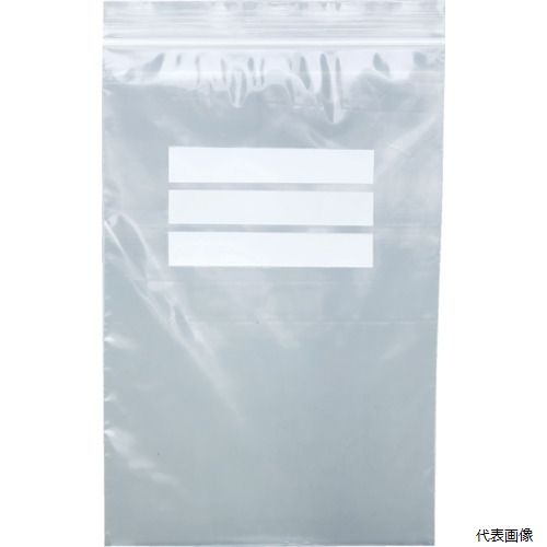 トラスコ TCBW-H-8A-TM TRUSCO チャック付ポリ袋(白枠付) 0.08mm厚 240x170mm 100枚入