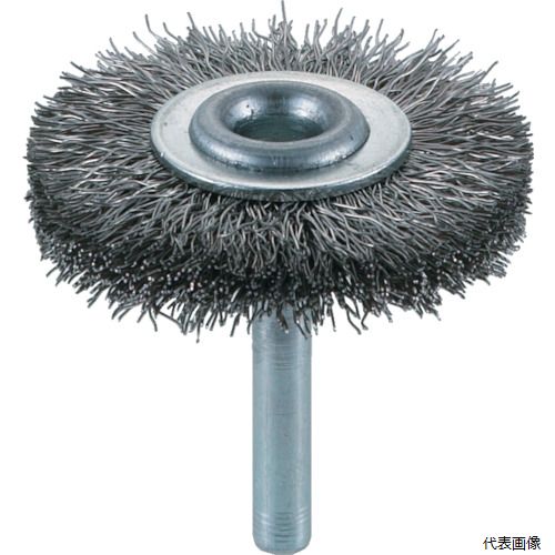 トラスコ TB-6223 TRUSCO 軸付ホイールブラシ φ50X軸6 ステンレス線 線径0.3