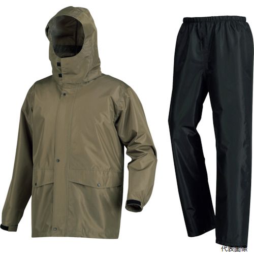 カジメイク 7541-58-L 7541 ローリングレインスーツ オリーブ L