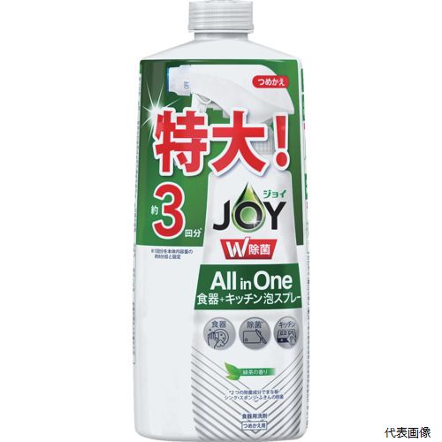 P&G 027634 P＆G ジョイ W除菌 ALLinONE 食器＋キッチン 緑茶の香り 詰め替え ...