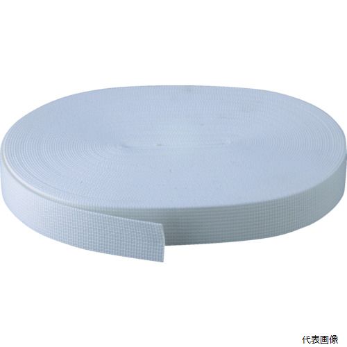 【特長】 ●6色のカラーバリエーションで作業を効率化できます。 ●任意の長さでカットできるフリーサイズタイプです。 ●専用金具と組み合わせて簡易結束ベルトとして使用できます。 【用途】 ●物品の簡易的な結束。 ●引越し荷物の結束。 ●色：白...