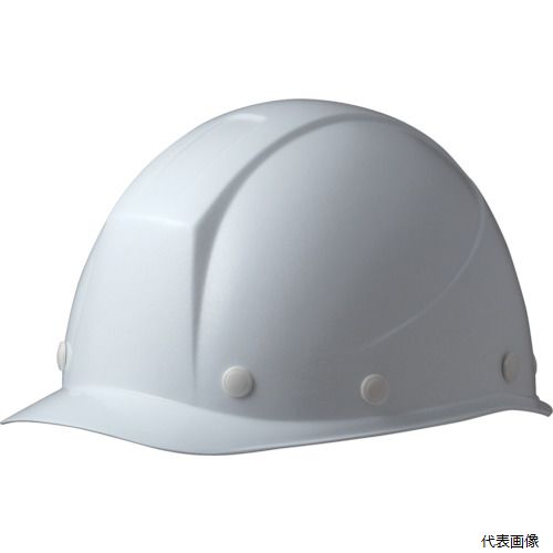 【特長】 ●脱げ防止機構が前後からの衝撃による脱げとズレを防ぎます。 ●サイズ合せが簡単で、頭部にぴったりフィットするRAバンド仕様です。 【用途】 ●飛来・落下物用。 【仕様】 ●帽体色：スーパーホワイト ●頭囲(cm)：55〜62 ●衝撃吸収ライナー有無：なし ●通気孔有無：なし ●国家検定合格品 ●衝撃吸収ライナーなし 【材質／仕上】 ●FRP（繊維強化プラスチック） 【注意】 ●指定の付属品の組み合わせ以外でご使用されますと国家検定規格外となります。 【入数】 ●1個 他のサイズはこちら 在庫のない商品は検索に表示されない場合がございます　
