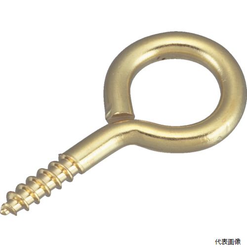 【用途】 ●木下地の壁面などにねじ込み、吊り、固定金具として使用に。 【仕様】 ●耐荷重(kg)：3 ●線径(mm)：3.8 ●S(mm)：22.5 ●D(mm)：19.5 ●内径(mm)：11.4 ●呼び寸法：10 【材質／仕上】 ●真鍮（C2700W） 【注意】 ●つばのある商品はつば部まで差し込んで使用してください。 ●つばのない商品はねじ部が隠れるまで差し込んで使用してください。 ●提供不可：chemSHERPA 【入数】 ●1Pk/10本 他のサイズはこちら 在庫のない商品は検索に表示されない場合がございます　