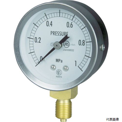 長野計器 GS50-121-6.0MP 長野 JIS汎用形圧力計A枠(ストレート) 圧力レンジ(MPa)：0.0〜6.00