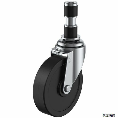 樂天商城 - ユーエイ ETF-100RH-22 差し込み式 自在 キャスター ゴム 車輪径100mm Eタイプ ETF型 パイプ径22