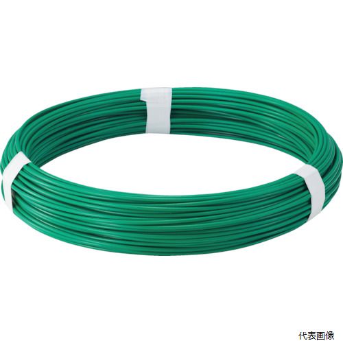 トラスコ TCW-16GN TRUSCO カラー針金 ビニール被覆タイプ グリーン #16 線径1.6mm 1kg