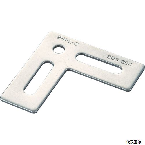 乐天商城 - トラスコ TK24-FL2C TRUSCO ジョイント金具24型フラット クロム 寸法65X65 穴数3