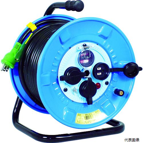 日動工業 NPW-EK33 NICHIDO 電工ドラム 屋外型 アース付 過負荷漏電保護兼用ブレーカ付 30m