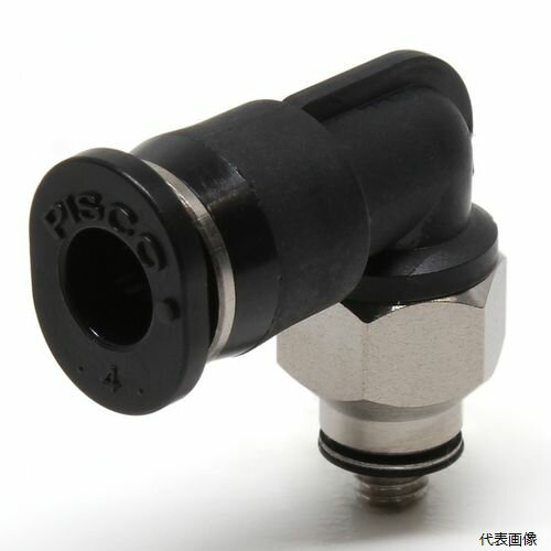日本ピスコ PL4-M3M PISCO チューブフィッティング ミニエルボチューブ4ネジM3X05色M