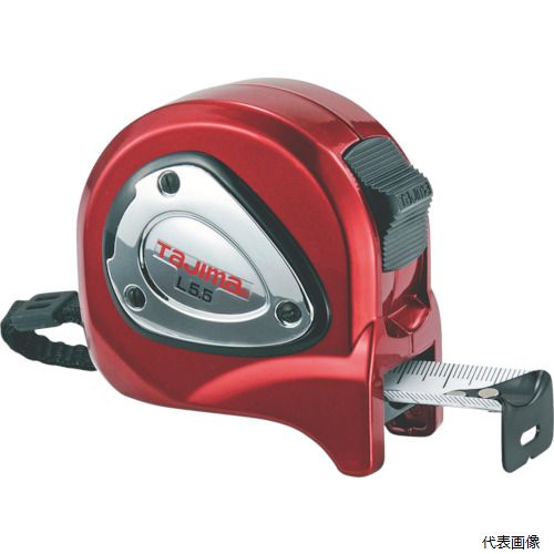 【特長】 ●ばねは、巻き取り故障が起きにくいステンレス製です。 ●爪は落下衝撃に強い焼き入れ爪です。 ●落下時の衝撃から爪を守るフックガードバンパー搭載です。 ●テープ長さ(m)：5.5 ●テープ幅(mm)：25 ●水平保持(m)：2.4 ●目盛仕様：メ−トル目盛、JIS1級、両面目盛 ●爪仕様：焼き爪(スチ−ル) ●0点補正移動爪：○ ●455ピッチ表示：○ ●ショックアブソーバー：あり ●ロック仕様 ●移動爪 ●ロックタイプ ●JIS1級 ●両面目盛 ●455mmピッチ表示：あり ●減速ボタン：なし ●ショックアブソーバー：あり ●ベルトフック付 【材質／仕上】 ●テープ：スチール ●ばね：ステンレス(SUS301) 【入数】 ●1個 他のサイズはこちら 在庫のない商品は検索に表示されない場合がございます　
