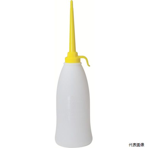 【特長】 ●柔らかな肉厚ビンで、復元性に優れています。 ●油の他に、水・薬品に適しています。 【用途】 ●油の他に、水・薬品・接着剤など。 ●容量(ml)：400 ●直径(mm)：76 ●幅(mm)：76 ●奥行(mm)：76 ●高さ(mm)：282 ●ノズル長(mm)：120 ●色：イエロー ●食品衛生法適合（ポジティブリスト適合） 【材質／仕上】 ●ポリエチレン（PE） 【注意】 ●長期間、日光のあたる場所に保管しないでください。 【入数】 ●1個 他のサイズはこちら 在庫のない商品は検索に表示されない場合がございます　