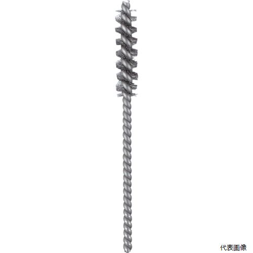【特長】 ●工業用手作業極細ワイヤブラシです。 ●フレックスホーン［［R上］］でカバーできないφ12以下の交叉穴に生ずるバリ取りにご利用ください。 【用途】 ●交叉穴に生ずるバリ取り。 【仕様】 ●全長(mm)：76 ●ブラシ部長さ(mm)：25 ●軸径(mm)：2.8 ●適合内径(mm)：6.5 ●ワイヤ径(mm)：0.08 ●最高使用回転数(m)：1000rp 【材質／仕上】 ●ワイヤ：ステンレス（SUS302） ●シャフト：ステンレス（SUS304） 【注意】 ●面粗度を上げる目的には使えません。小さなバリ取りにお使いください。 【入数】 ●1本 他のサイズはこちら 在庫のない商品は検索に表示されない場合がございます　