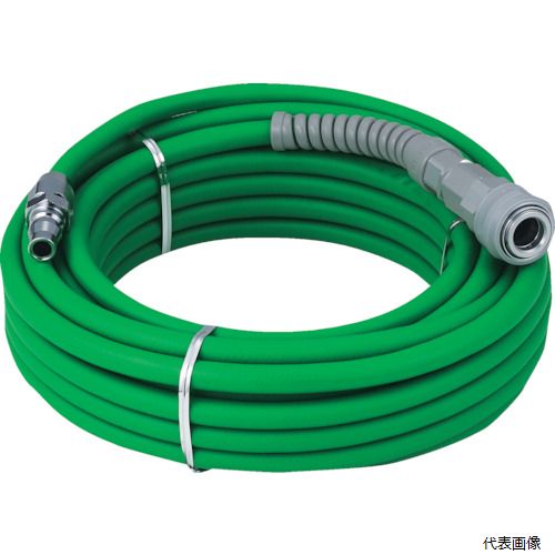 トラスコ TKYH-20 TRUSCO 軽量やわらかホース 6.5×10.0 20m 緑(オレンジライン)